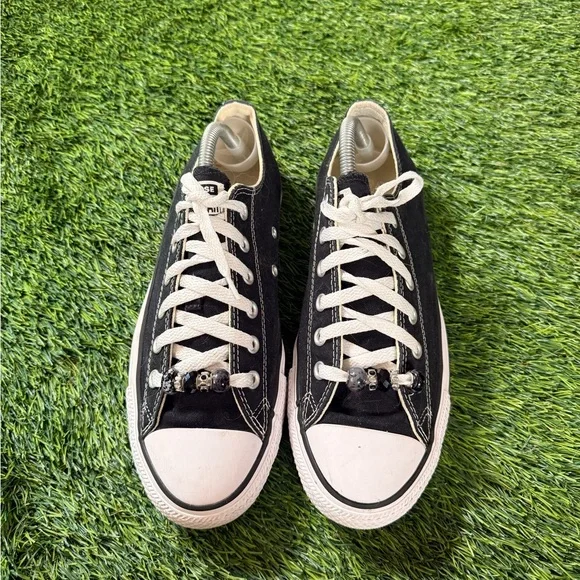 Converse Chuck Taylor All Star Low Top Black Canvas Sneakers womens size 10 - Picture 5 of 8